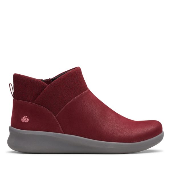 Clarks Womens Sillian 2.0 Dusk Ankle Boots Burgundy | USA-874136